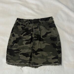 Garage Green Camo Mini Skirt
